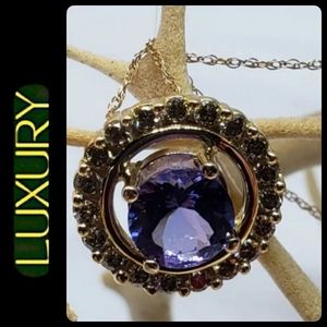 Tanzanite 14KYG/Champagne Diam. Necklace for Kitty Rescues